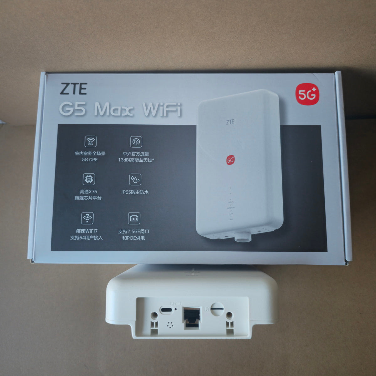 ZTE G5 Max WiFi MC7523 SDX75 5G Indoor & Outdoor CPE Router WiFi 7 BE3600