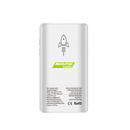 OEM Brand 5G Pocket WiFi 6 Hotspot AX1800 Dual Band 16 Users