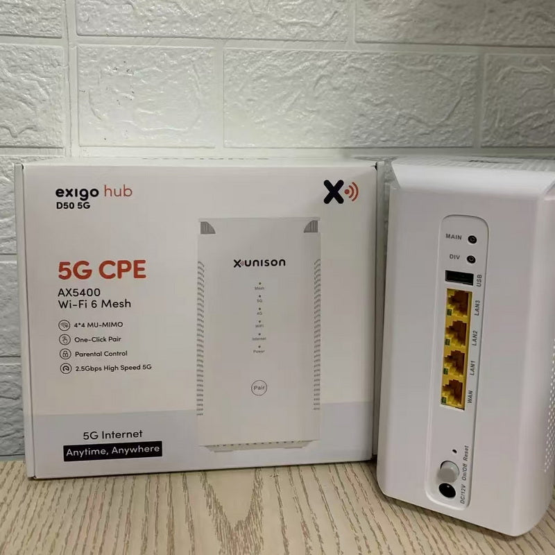 Xunison Exigo Hub D50 5G CPE WiFi 6 AX5400 Mesh Router