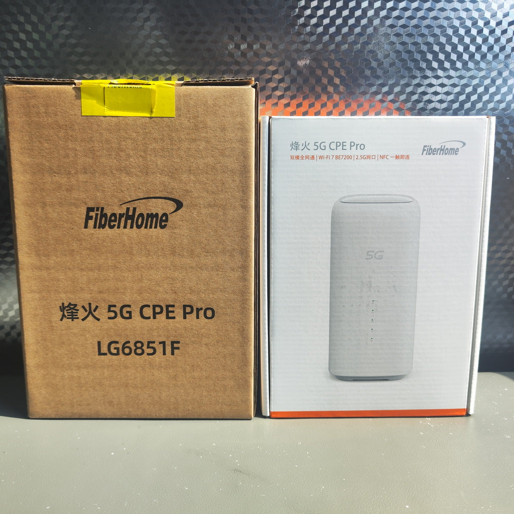 FiberHome 5G CPE Pro LG6851F WiFi 7 BE7200 Router Dual 2.5G Ports