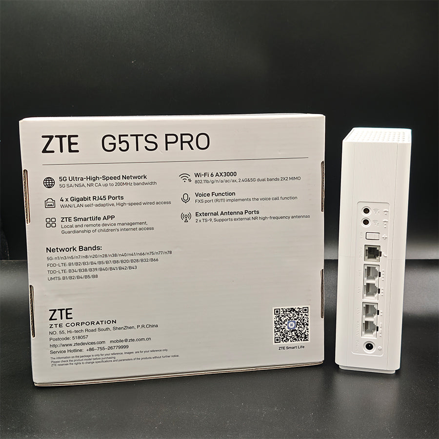 ZTE G5TS Pro WiFi 6 AX3000 5G 4G LTE Indoor Wireless Router