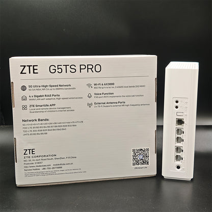 ZTE G5TS Pro WiFi 6 AX3000 5G 4G LTE Indoor Wireless Router