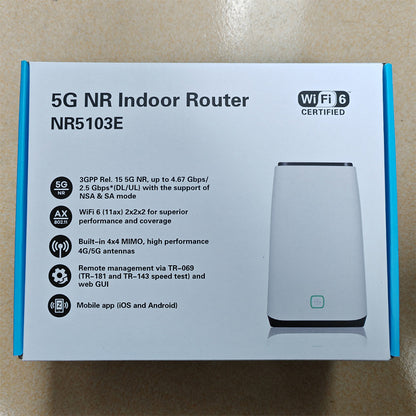 ZYXEL 5G Indoor CPE NR5103E WiFi 6 AX3600 Home Modem