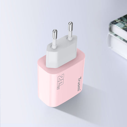 Trusmi PD20W USB-A + USB-C charger set With USB-C to USB-C 60W cable (UK/EU/US)