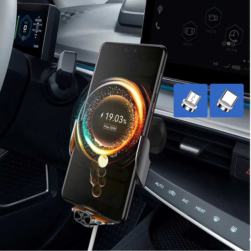 Trusmi 15W Wireless Charger Car Holder with Intelligent Sensor