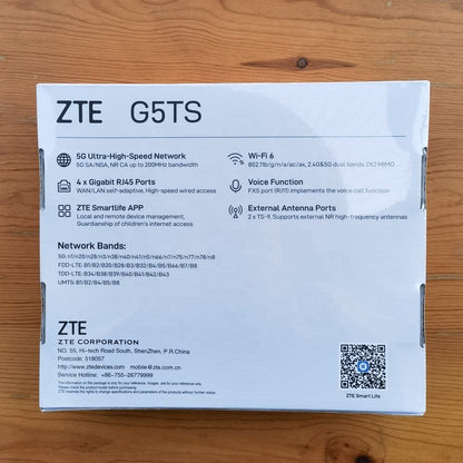 ZTE 5G CPE G5TS Dual Band Wi-Fi 6 Wireless Router