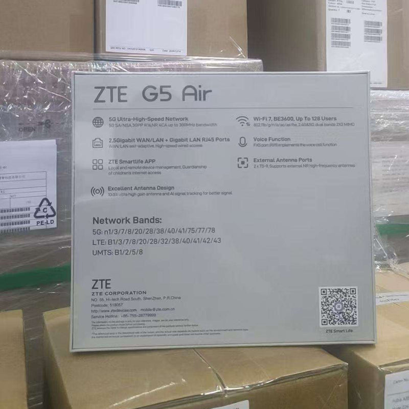 ZTE 5G CPE G5 Air MC8510D 2.5G Port WiFi 7 Router