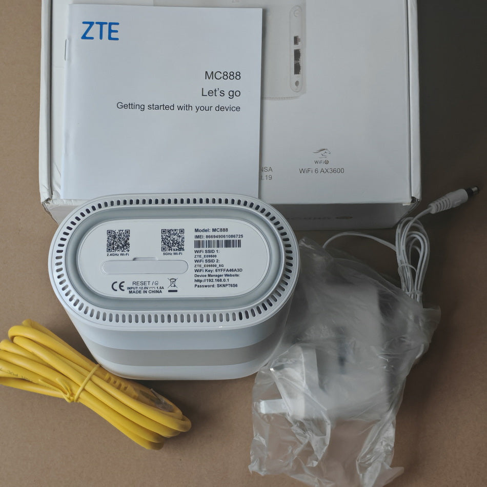 ZTE 5G Home CPE MC888 Wi-Fi 6 AX3600 Sim Router Unlocked