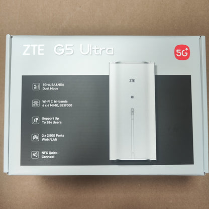 Routeur CPE d'intérieur ZTE G5 Ultra 5G AI FWA Wi-Fi 7 BE19000