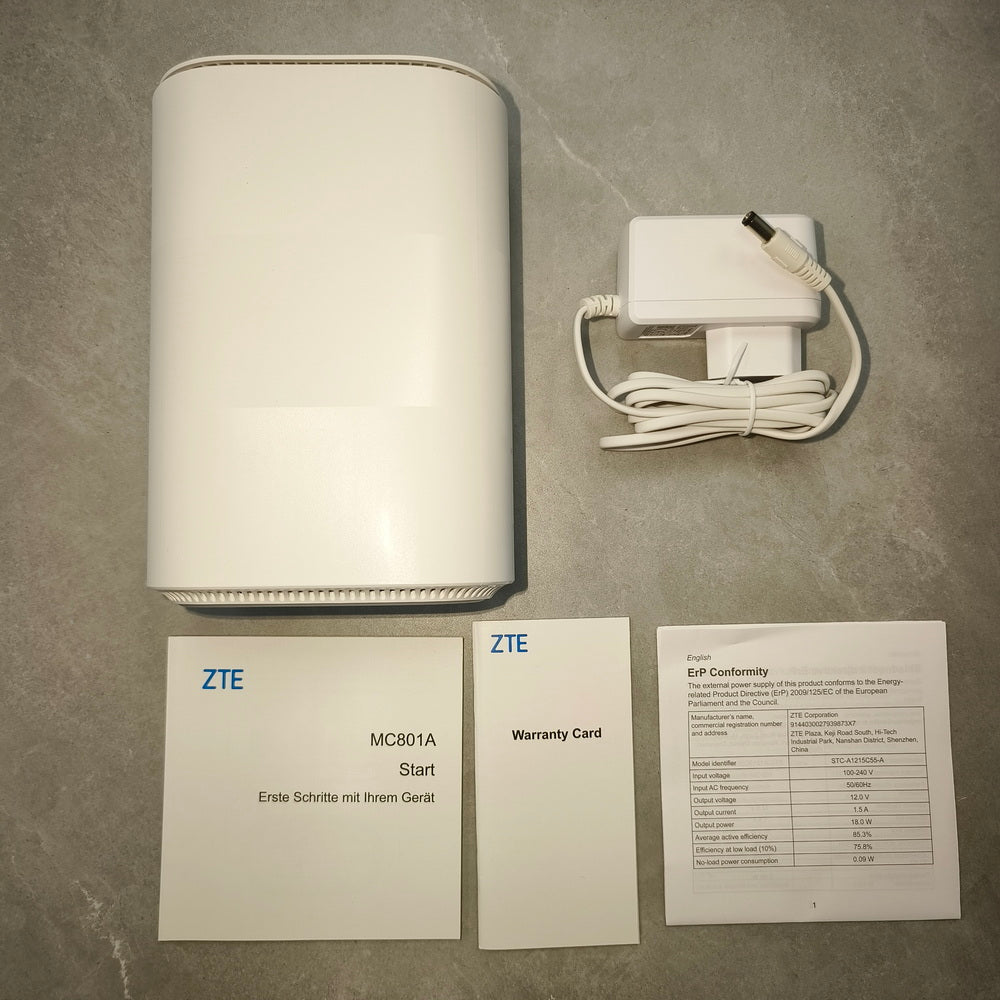 ZTE 5G WiFi 6 AX1800 Home CPE MC801A 4G LTE CAT22 Sim Router