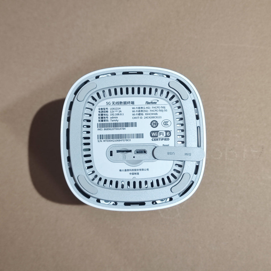 Fiberhome 5G CPE Air LG6121H WiFi 6 AX3000 Indoor Wireless Router
