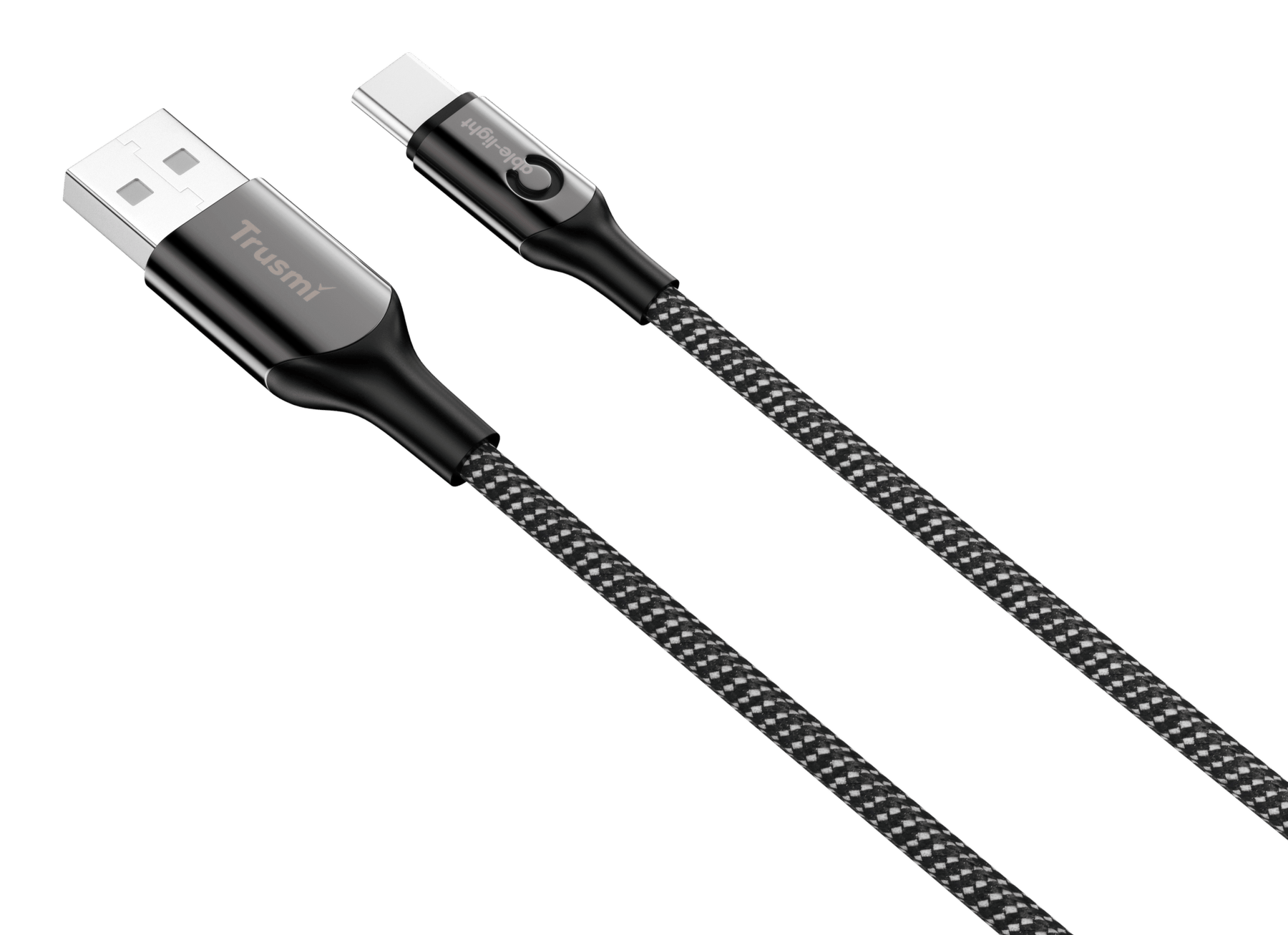 Cabo trançado Trusmi USB-A para USB-C Smart Power Off