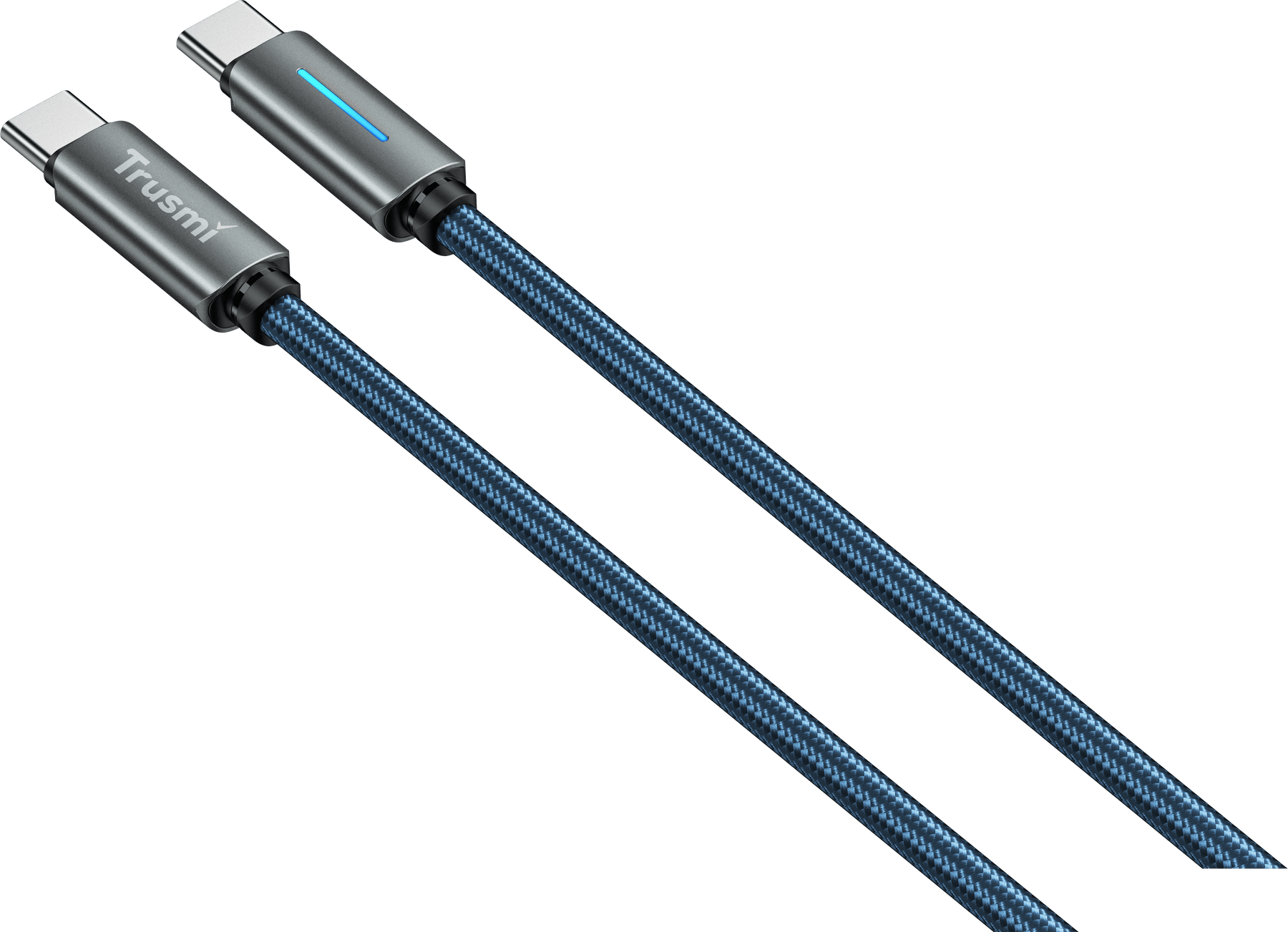 Trusmi 60W USB-C to USB-C LED Braided Cable