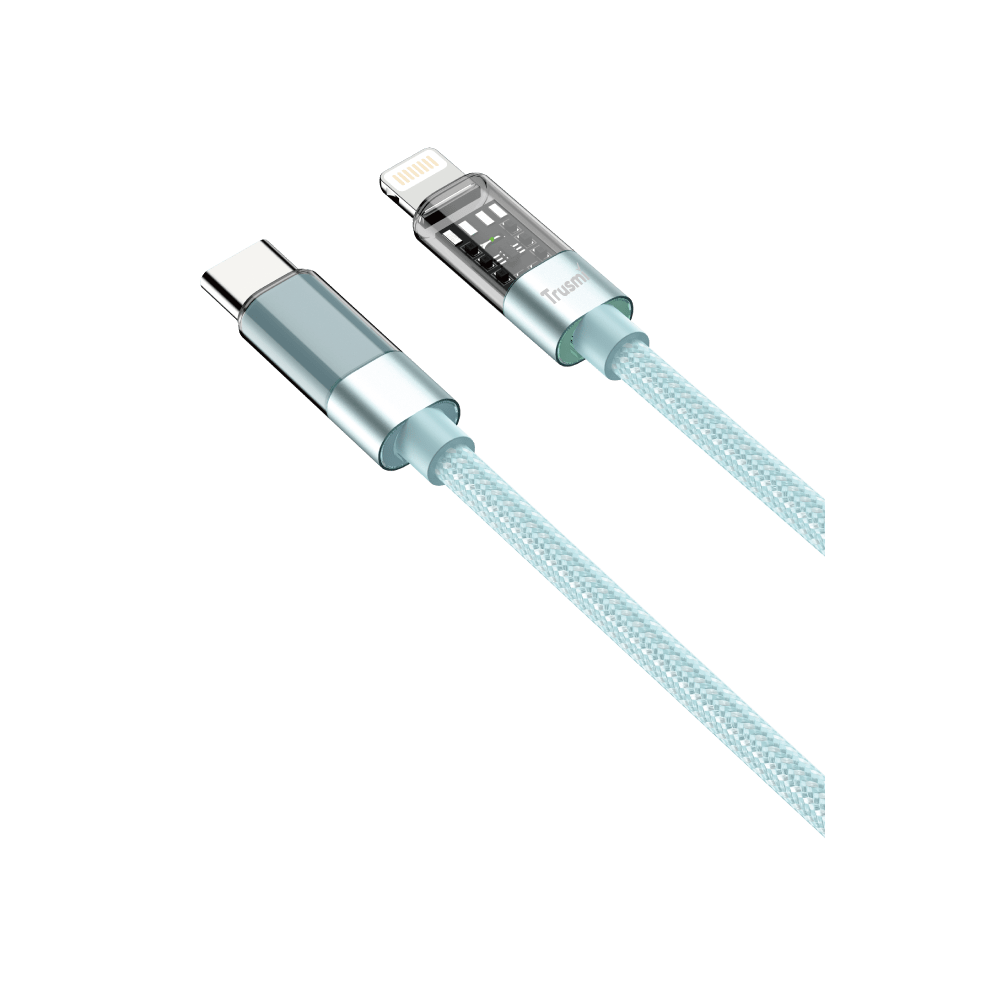 Trusmi PD 20W USB-C to USB-L LED Rainbow Braided Cable