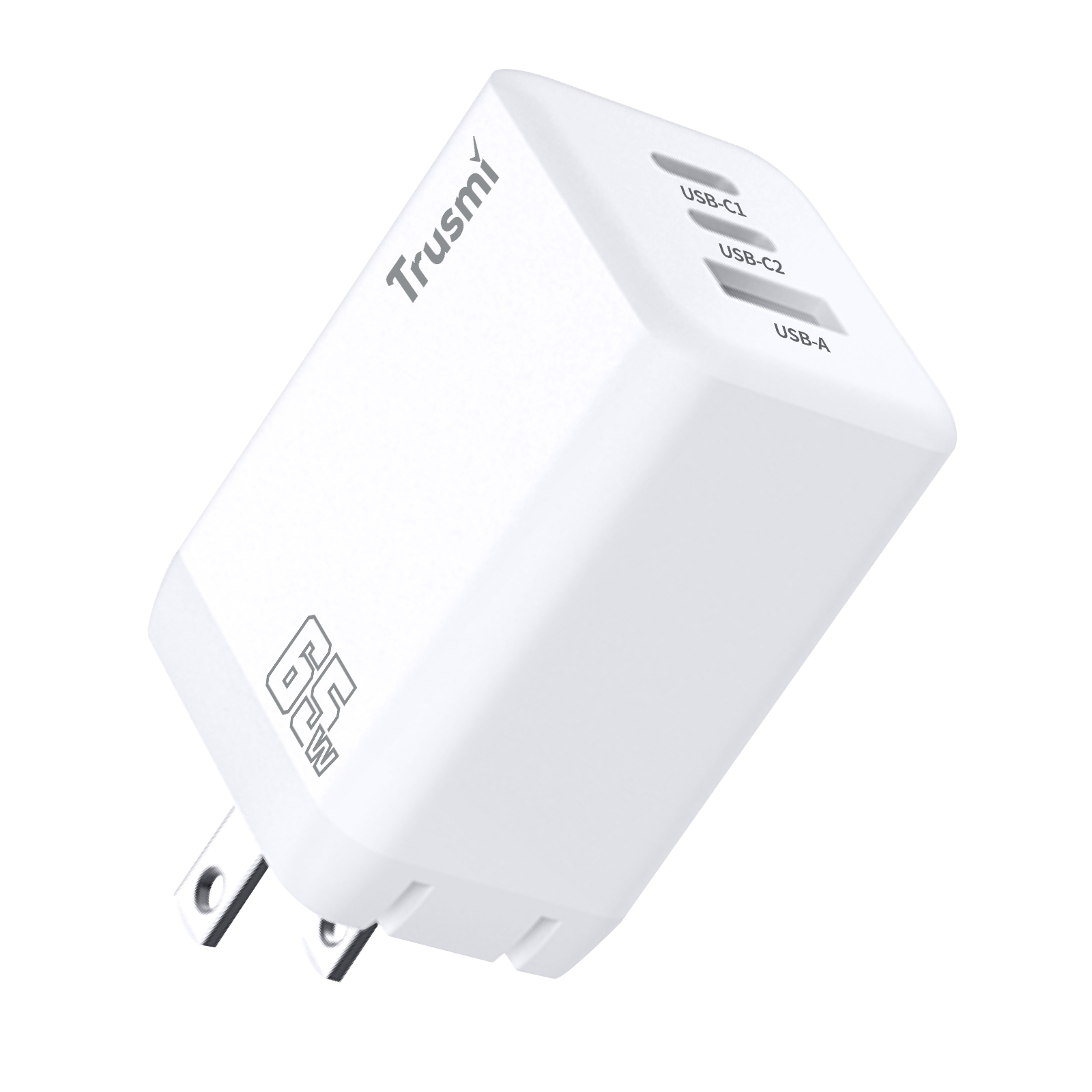 Trusmi GaN PD65W USB-A + USB-2C  Fast Charger (US/UK/EU)