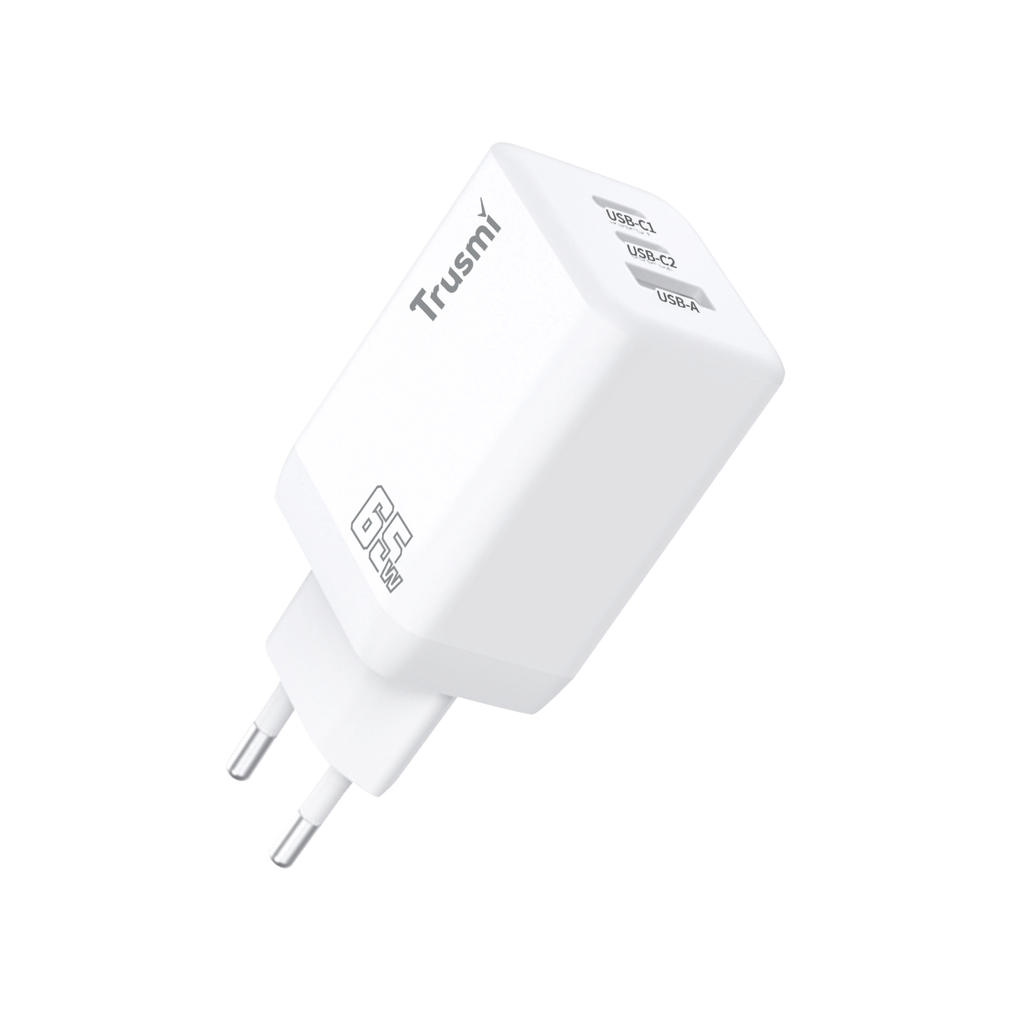 Trusmi GaN PD65W USB-A + USB-2C  Fast Charger (US/UK/EU)