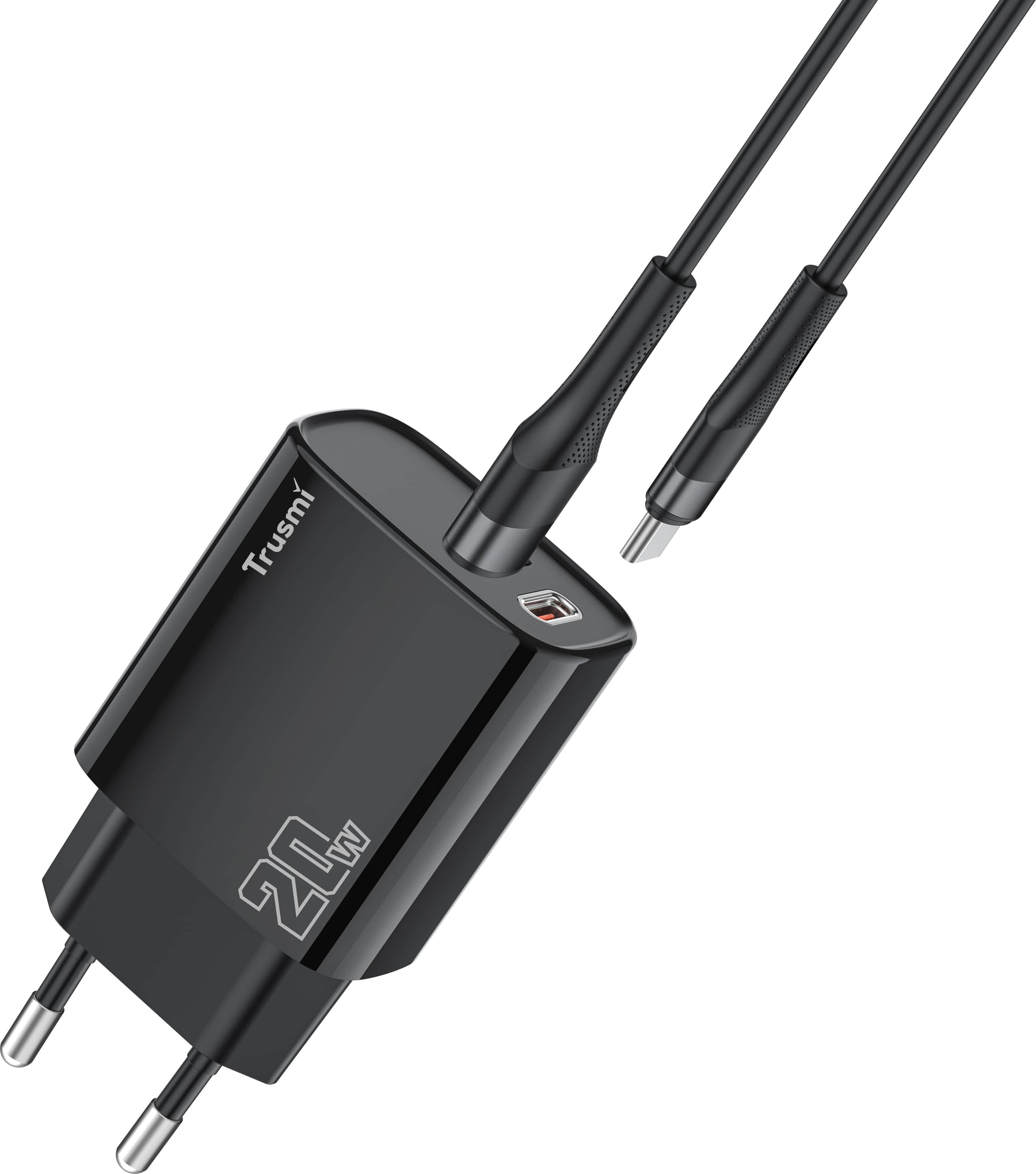 Carregador rápido Trusmi PD20W USB-A + USB-C (EUA/Reino Unido/UE)