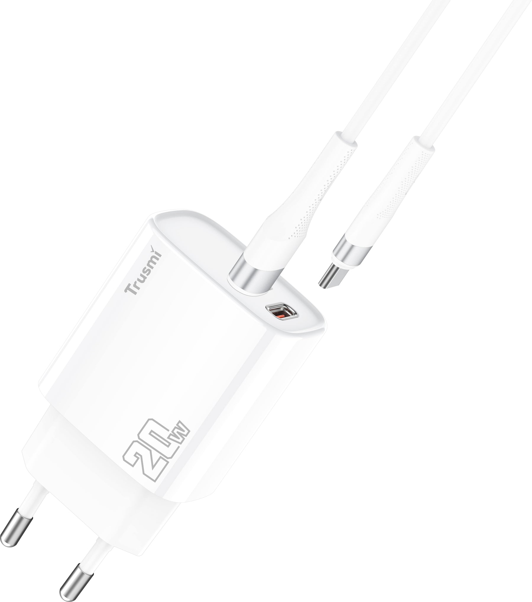 Carregador rápido Trusmi PD20W USB-A + USB-C (EUA/Reino Unido/UE)