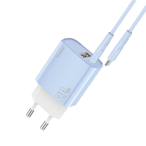 Trusmi PD20W USB-A + USB-C charger set With USB-C to USB-C 60W cable (UK/EU/US)