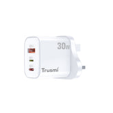 Trusmi GaN PD30W USB-A + USB-C + USB-L Fast Charger - (UK/EU/US)