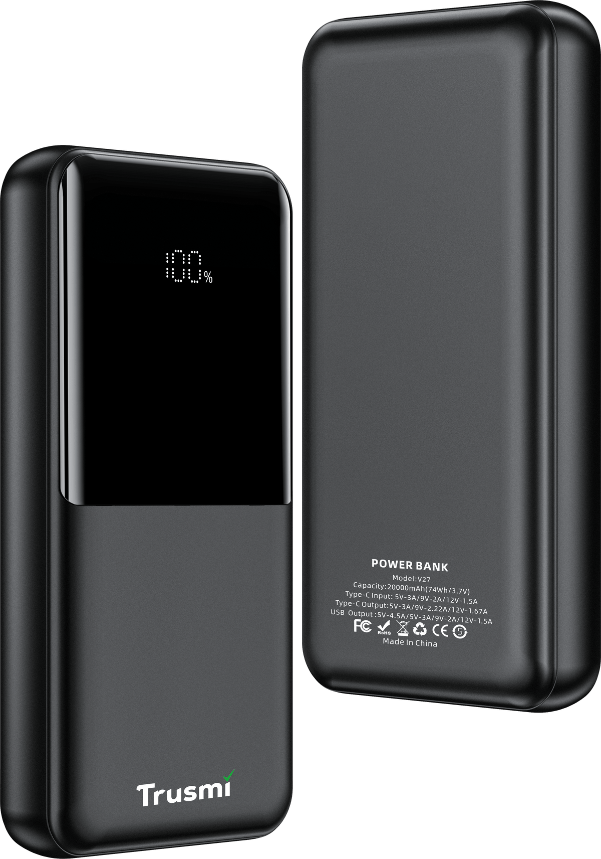 Trusmi 20000mAh PD 22.5W Digital Power Bank