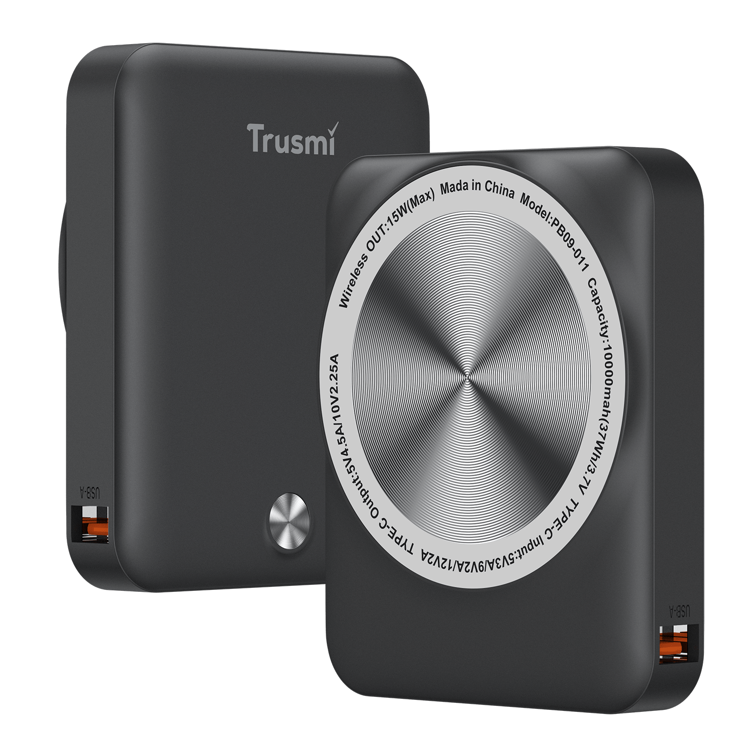 Trusmi Ultra Mini 10000mAh PD22.5W Magnetic Wireless Power Bank - 15W Charging