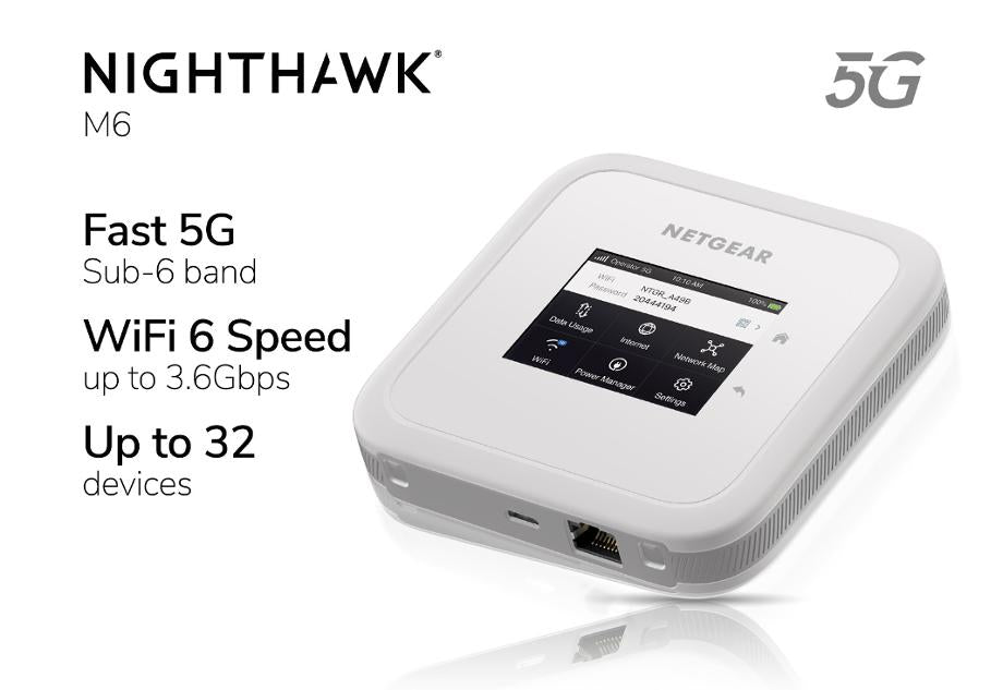Unlocked Netgear Nighthawk M6 5G MR6110 WiFi 6 Mobile Router Hotspot